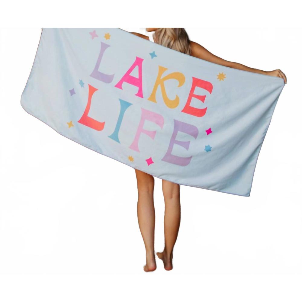 NEW KATYDID lake life microfiber towel in multicolored